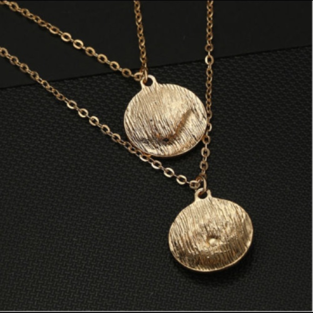 Sale! Moon and stars rhinestone layered necklace - Picture 5 of 6